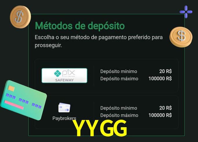 O cassino YYGG oferece uma grande variedade de métodos de pagamento